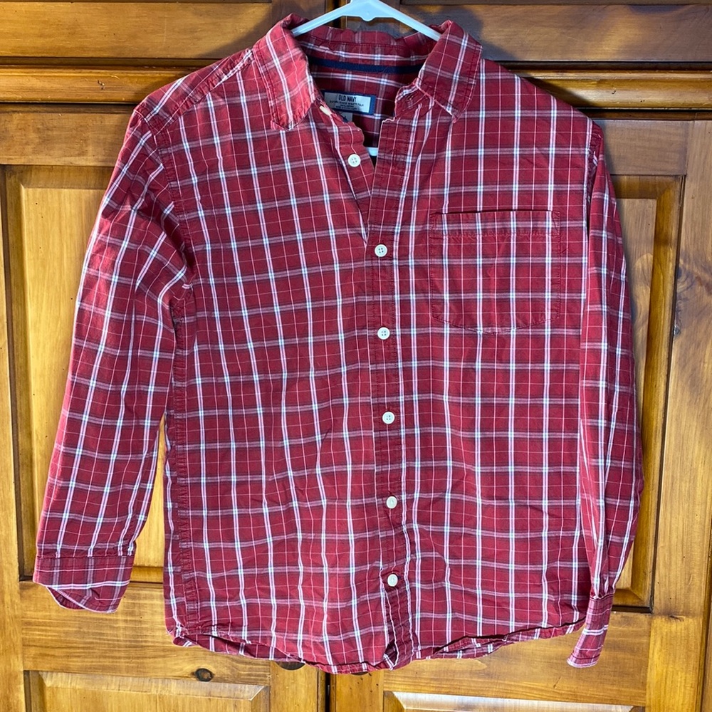 Old Navy Boys Collared Long Sleeve Button Dress Shirt